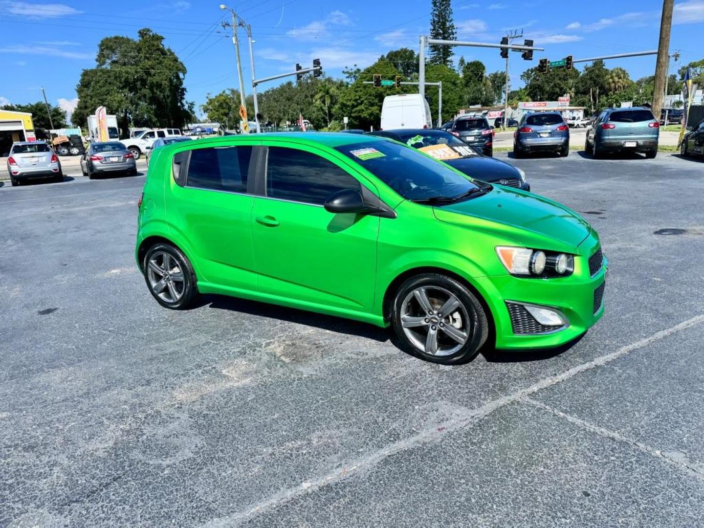 2014 GREEN CHEVROLET SONIC RS (1G1JG6SB2E4) with an 1.4L engine, Automatic transmission, located at 2929 9th St. West, Bradenton, 34205, (941) 242-2810, 27.473591, -82.570679 - Thanks for inquring into DriveNation USA! All vehicles listed can be viewed at www.drivenationusa.com for vehicle history reports and additonal info. We cannot quote any terms such as down payments or monthly payments without an application. You can apply directly at www.drivenationusa.com or by con - Photo#0