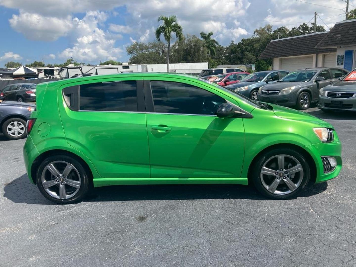 2014 GREEN CHEVROLET SONIC RS (1G1JG6SB2E4) with an 1.4L engine, Automatic transmission, located at 2929 9th St. West, Bradenton, 34205, (941) 242-2810, 27.473591, -82.570679 - Thanks for inquring into DriveNation USA! All vehicles listed can be viewed at www.drivenationusa.com for vehicle history reports and additonal info. We cannot quote any terms such as down payments or monthly payments without an application. You can apply directly at www.drivenationusa.com or by con - Photo#3