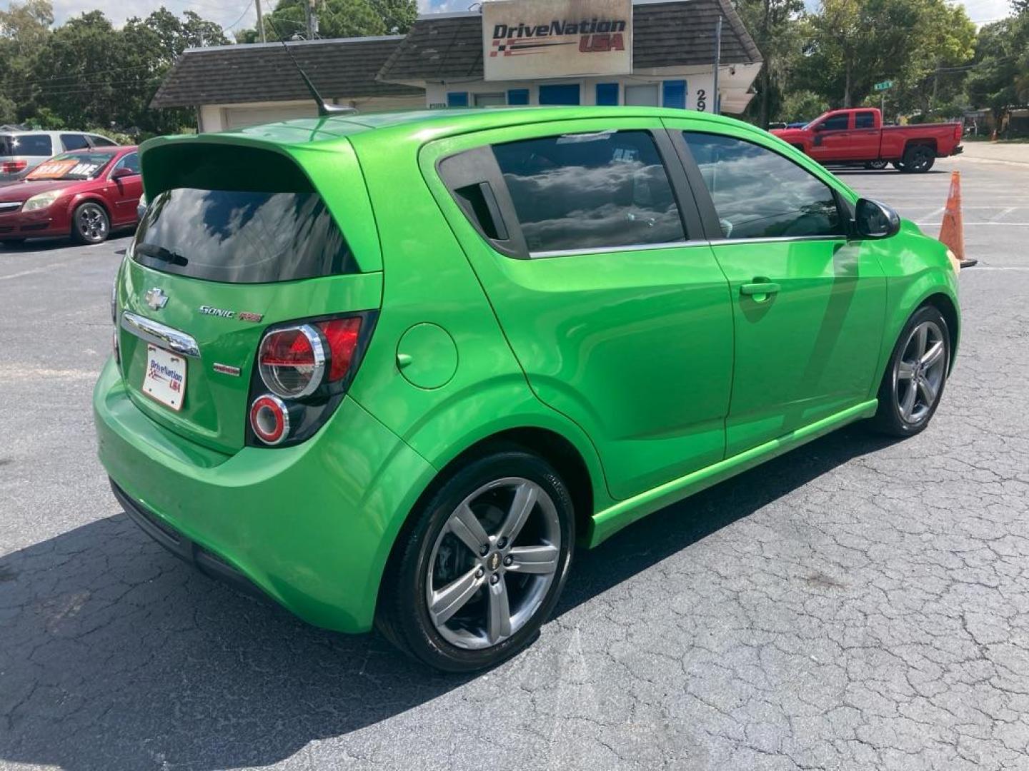 2014 GREEN CHEVROLET SONIC RS (1G1JG6SB2E4) with an 1.4L engine, Automatic transmission, located at 2929 9th St. West, Bradenton, 34205, (941) 242-2810, 27.473591, -82.570679 - Thanks for inquring into DriveNation USA! All vehicles listed can be viewed at www.drivenationusa.com for vehicle history reports and additonal info. We cannot quote any terms such as down payments or monthly payments without an application. You can apply directly at www.drivenationusa.com or by con - Photo#4