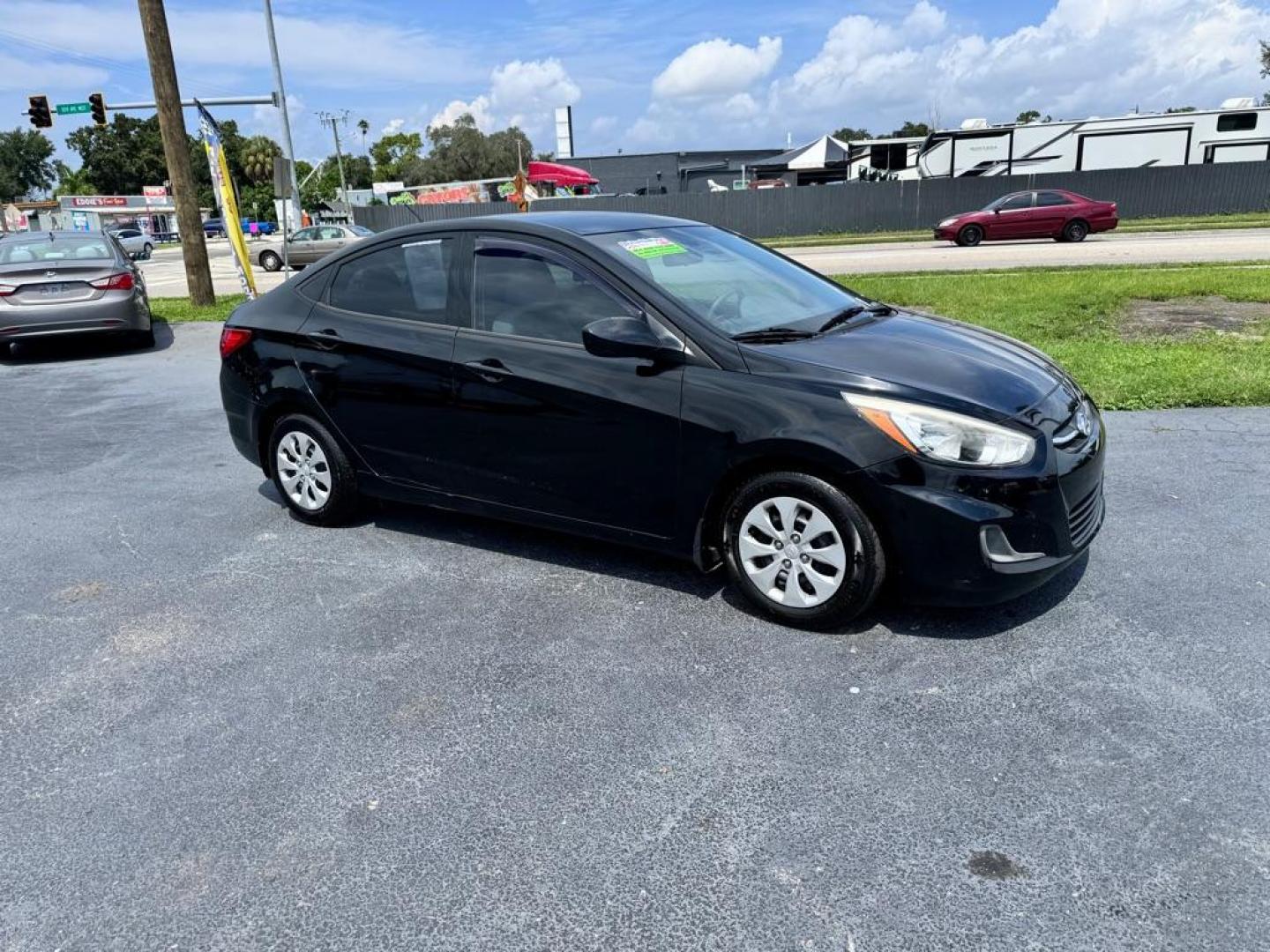 2016 BLACK HYUNDAI ACCENT SE (KMHCT4AE9GU) with an 1.6L engine, Automatic transmission, located at 2929 9th St. West, Bradenton, 34205, (941) 242-2810, 27.473591, -82.570679 - Thanks for inquring into DriveNation USA! All vehicles listed can be viewed at www.drivenationusa.com for vehicle history reports and additonal info. We cannot quote any terms such as down payments or monthly payments without an application. You can apply directly at www.drivenationusa.com or by con - Photo#1