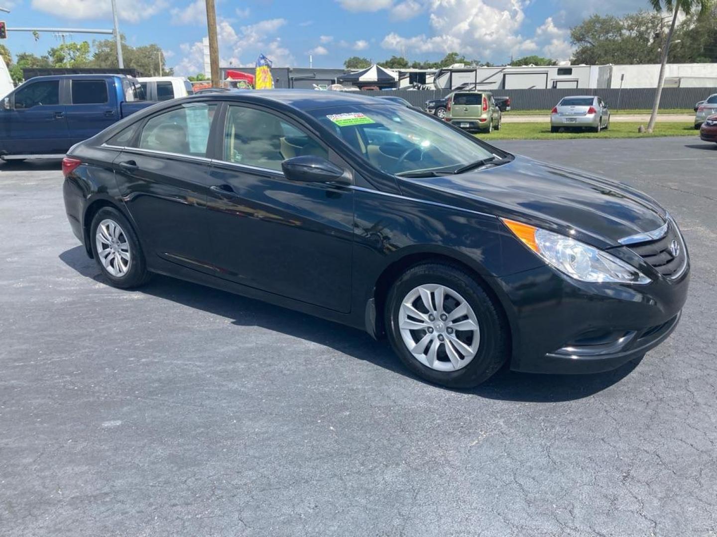 2012 BLACK HYUNDAI SONATA GLS (5NPEB4AC7CH) with an 2.4L engine, Automatic transmission, located at 2929 9th St. West, Bradenton, 34205, (941) 242-2810, 27.473591, -82.570679 - Photo#0