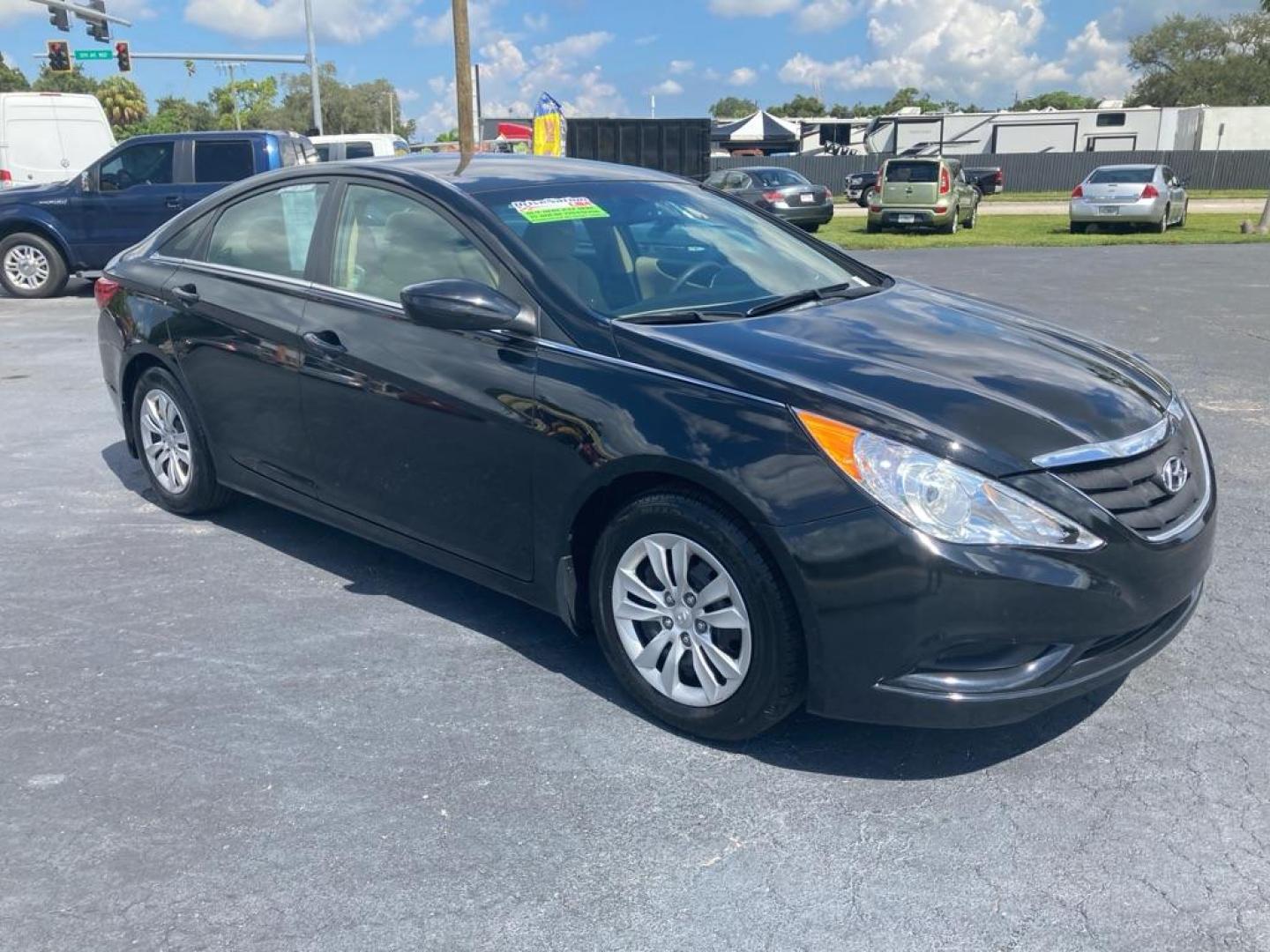 2012 BLACK HYUNDAI SONATA GLS (5NPEB4AC7CH) with an 2.4L engine, Automatic transmission, located at 2929 9th St. West, Bradenton, 34205, (941) 242-2810, 27.473591, -82.570679 - Photo#1