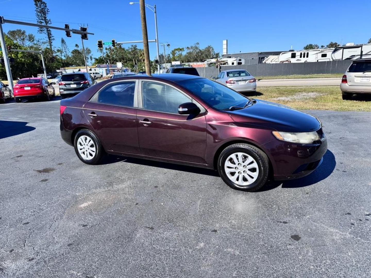 2010 PURPLE KIA FORTE EX (KNAFU4A28A5) with an 2.0L engine, Automatic transmission, located at 2929 9th St. West, Bradenton, 34205, (941) 242-2810, 27.473591, -82.570679 - Thanks for inquring into DriveNation USA! All vehicles listed can be viewed at www.drivenationusa.com for vehicle history reports and additonal info. We cannot quote any terms such as down payments or monthly payments without an application. You can apply directly at www.drivenationusa.com or by con - Photo#0