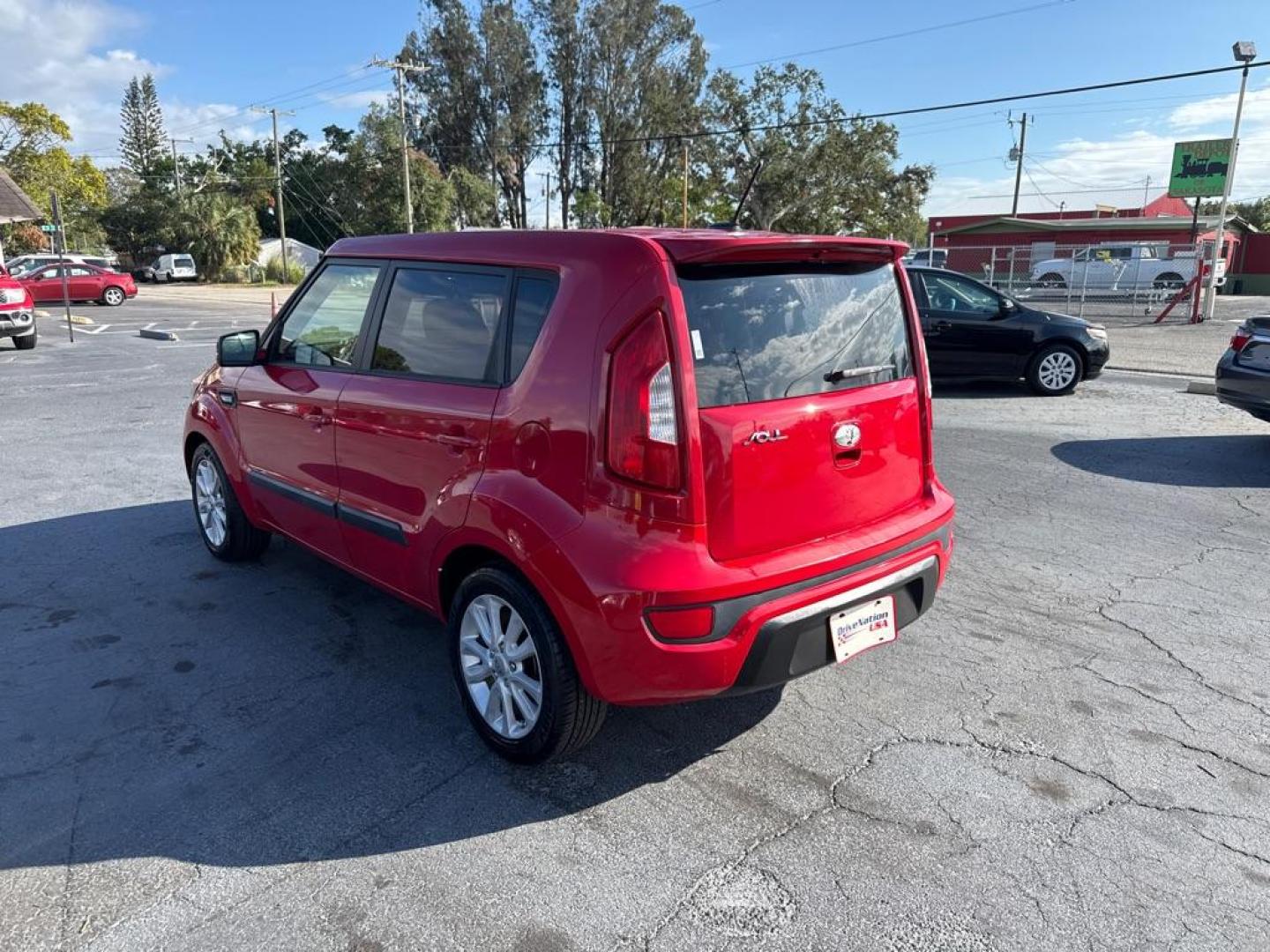 2013 RED KIA SOUL + (KNDJT2A52D7) with an 1.6L engine, Automatic transmission, located at 2929 9th St. West, Bradenton, 34205, (941) 242-2810, 27.473591, -82.570679 - Thanks for inquring into DriveNation USA! All vehicles listed can be viewed at www.drivenationusa.com for vehicle history reports and additonal info. We cannot quote any terms such as down payments or monthly payments without an application. You can apply directly at www.drivenationusa.com or by con - Photo#4