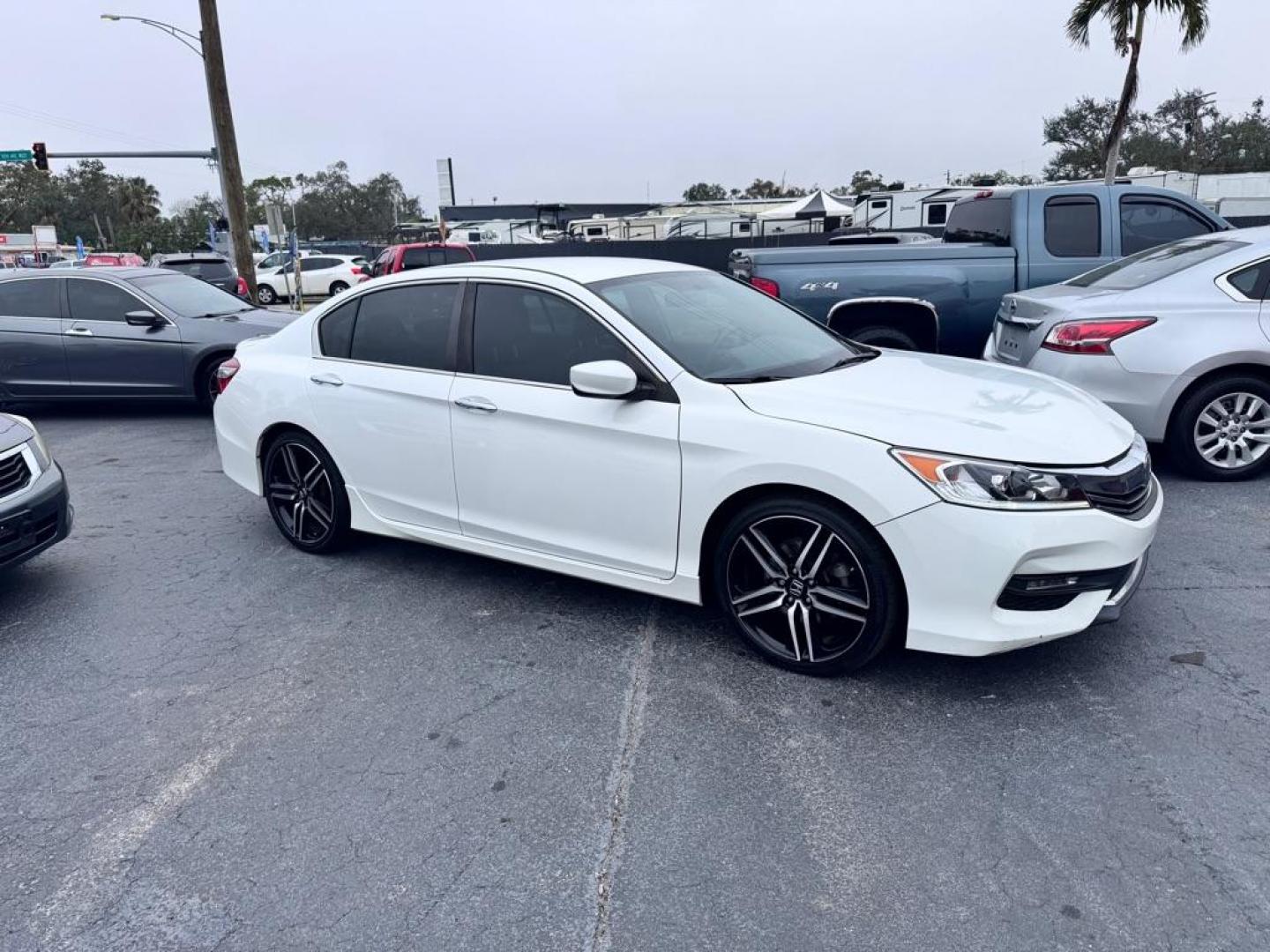 2017 WHITE HONDA ACCORD SPORT SPECIAL EDITION (1HGCR2F14HA) with an 2.4L engine, Continuously Variable transmission, located at 2929 9th St. West, Bradenton, 34205, (941) 242-2810, 27.473591, -82.570679 - Thanks for inquring into DriveNation USA! All vehicles listed can be viewed at www.drivenationusa.com for vehicle history reports and additonal info. We cannot quote any terms such as down payments or monthly payments without an application. You can apply directly at www.drivenationusa.com or by con - Photo#1