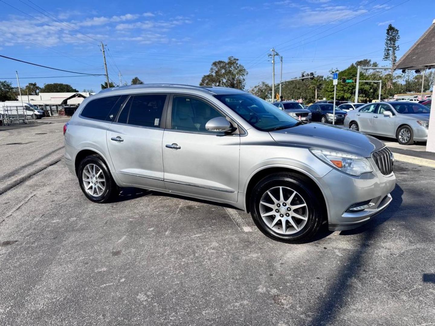 2015 SILVER BUICK ENCLAVE CXL (5GAKRBKD8FJ) with an 3.6L engine, Automatic transmission, located at 2929 9th St. West, Bradenton, 34205, (941) 242-2810, 27.473591, -82.570679 - Thanks for inquring into DriveNation USA! All vehicles listed can be viewed at www.drivenationusa.com for vehicle history reports and additonal info. We cannot quote any terms such as down payments or monthly payments without an application. You can apply directly at www.drivenationusa.com or by con - Photo#0