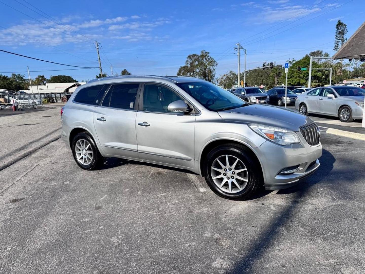 2015 SILVER BUICK ENCLAVE CXL (5GAKRBKD8FJ) with an 3.6L engine, Automatic transmission, located at 2929 9th St. West, Bradenton, 34205, (941) 242-2810, 27.473591, -82.570679 - Thanks for inquring into DriveNation USA! All vehicles listed can be viewed at www.drivenationusa.com for vehicle history reports and additonal info. We cannot quote any terms such as down payments or monthly payments without an application. You can apply directly at www.drivenationusa.com or by con - Photo#1