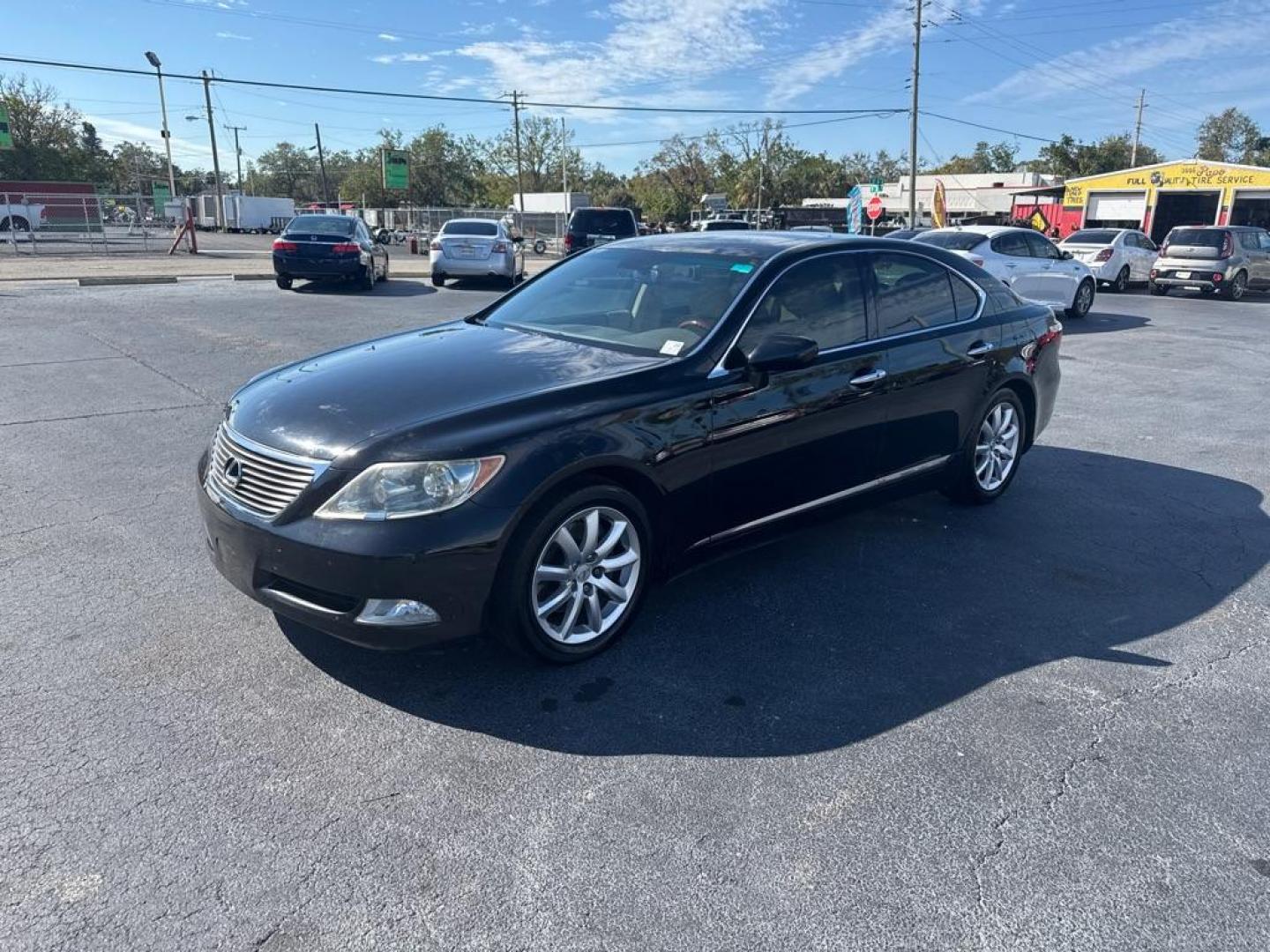 2008 BLACK LEXUS LS 460 (JTHBL46F185) with an 4.6L engine, Automatic transmission, located at 2929 9th St. West, Bradenton, 34205, (941) 242-2810, 27.473591, -82.570679 - Photo#4