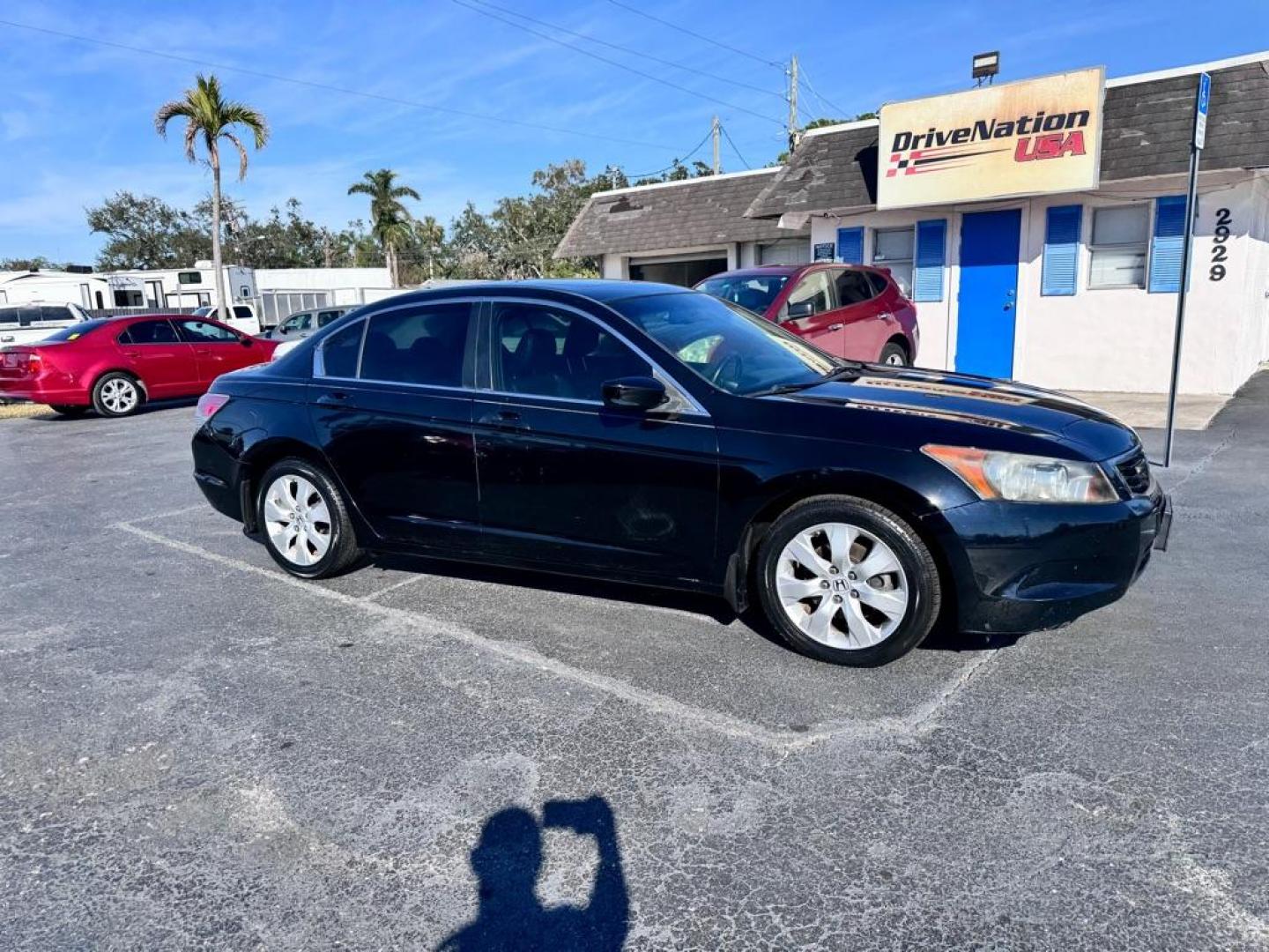 2008 BLACK HONDA ACCORD EXL (JHMCP26828C) with an 2.4L engine, Automatic transmission, located at 2929 9th St. West, Bradenton, 34205, (941) 242-2810, 27.473591, -82.570679 - Photo#1