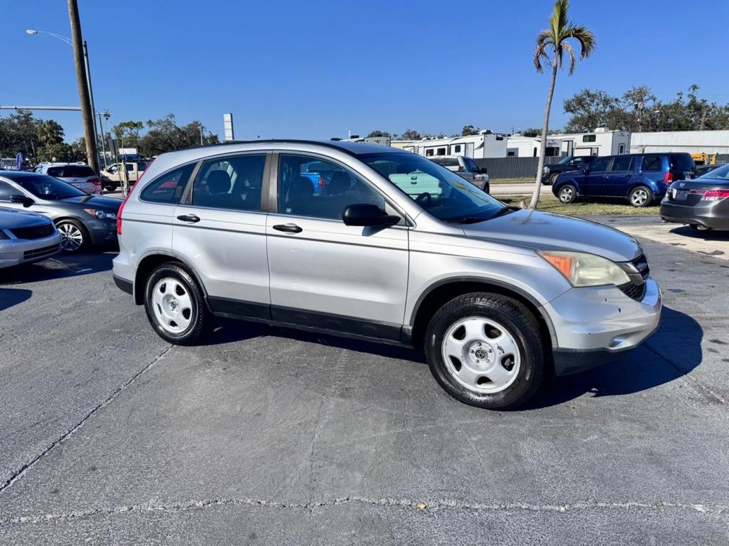 2010 SILVER HONDA CR-V LX (3CZRE3H35AG) with an 2.4L engine, Automatic transmission, located at 2929 9th St. West, Bradenton, 34205, (941) 242-2810, 27.473591, -82.570679 - Photo#0