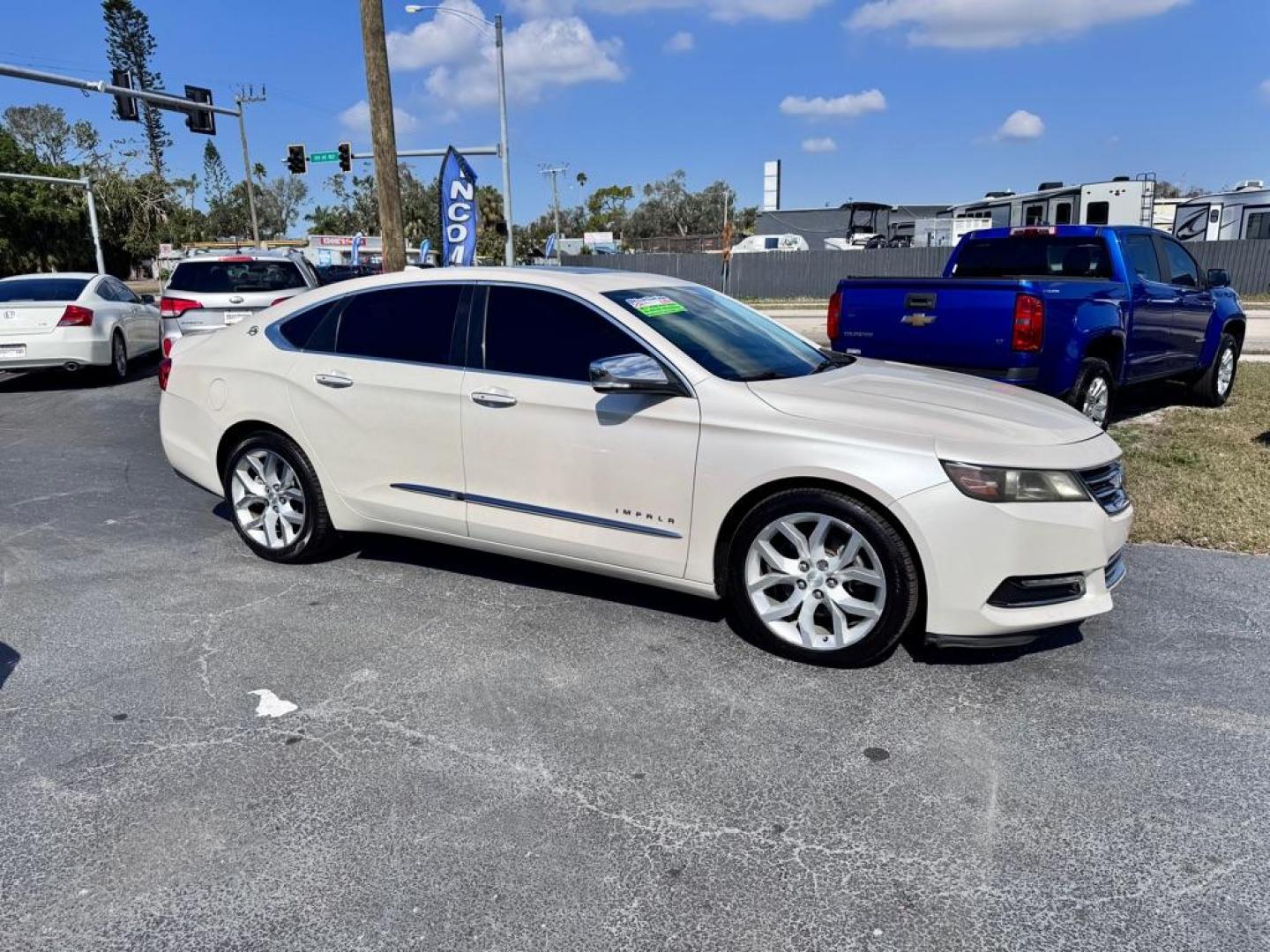 2014 WHITE CHEVROLET IMPALA LTZ (1G1155S36EU) with an 3.6L engine, Automatic transmission, located at 2929 9th St. West, Bradenton, 34205, (941) 242-2810, 27.473591, -82.570679 - Thanks for inquring into DriveNation USA! All vehicles listed can be viewed at www.drivenationusa.com for vehicle history reports and additonal info. We cannot quote any terms such as down payments or monthly payments without an application. You can apply directly at www.drivenationusa.com or by con - Photo#1