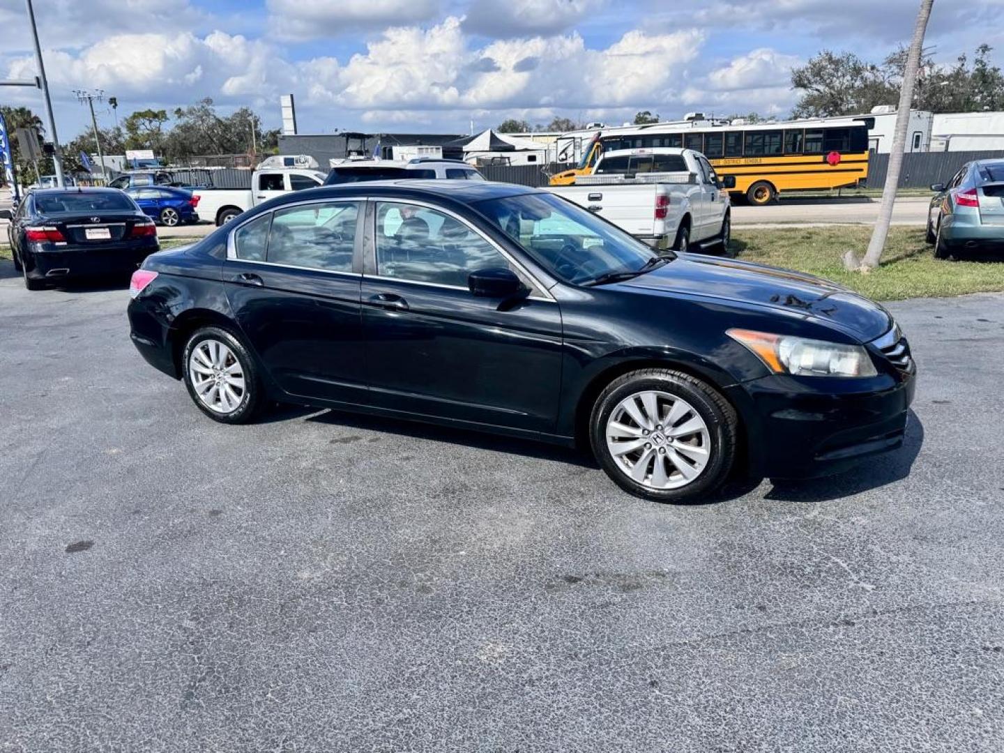 2012 BLACK HONDA ACCORD EXL (1HGCP2F81CA) with an 2.4L engine, Automatic transmission, located at 2929 9th St. West, Bradenton, 34205, (941) 242-2810, 27.473591, -82.570679 - Photo#0