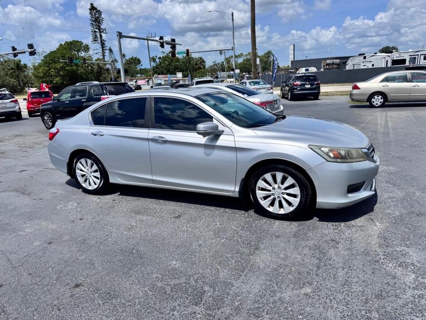 2014 SILVER HONDA ACCORD EXL (1HGCR2F84EA) with an 2.4L engine, Continuously Variable transmission, located at 2929 9th St. West, Bradenton, 34205, (941) 242-2810, 27.473591, -82.570679 - Thanks for inquring into DriveNation USA! All vehicles listed can be viewed at www.drivenationusa.com for vehicle history reports and additonal info. We cannot quote any terms such as down payments or monthly payments without an application. You can apply directly at www.drivenationusa.com or by con - Photo#0